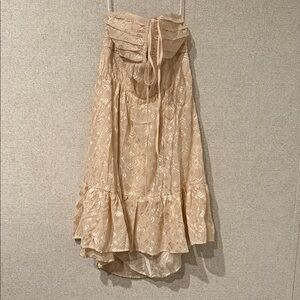 Angie Beige High Low Women's Skirt